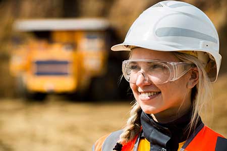 female construction worker